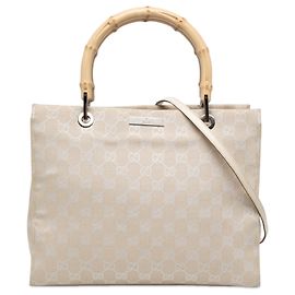 Bolso Gucci GG Canvas Bamboo marrón Castaño