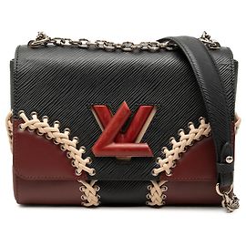 Bolso bandolera Louis Vuitton Epi Braided Twist MM Negro Negro