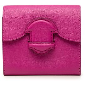 Cartera compacta Hermès Chevre Mysore 1938 Rosa Carteras pequeñas Rosa