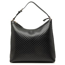 Borsa a tracolla Gucci Margaux in Microguccissima nera Nero