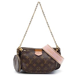 Bolsa Satchel Louis Vuitton Monogram Multi Pochette Accessoires Castanha Marrom