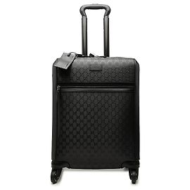 Black Gucci GG Imprime Trolley Travel Bag Black