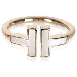 Bague Tiffany T Wire en or rose et nacre Tiffany & Co. Autre