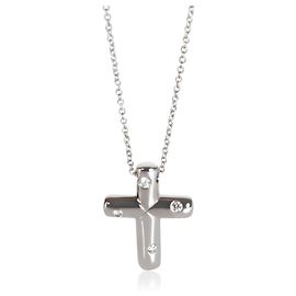 Tiffany & Co. Platinum Diamond Etoile Cross Pendant Other