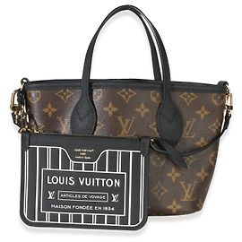 Louis Vuitton Black Monogram Canvas Neverfull Bandouliere Inside Out BB Marron