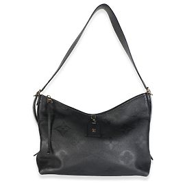 Louis Vuitton Black Monogram Empreinte Carryall MM Black
