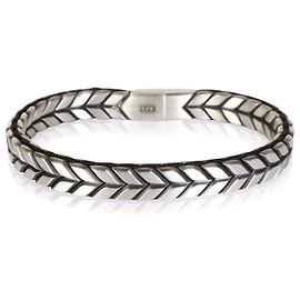 Bracciale David Yurman in argento sterling con maglie chevron intrecciate Altro