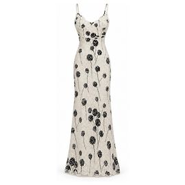 Vestido de renda floral Valentino Primavera/Verão 2013 Branco Outro