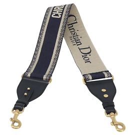 Tracolla Christian Dior in tela decorata Blu navy