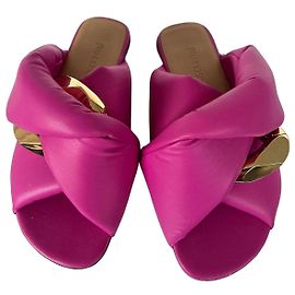 JW Anderson flache Ledersandalen in Rosa Pink