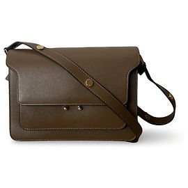 Marni Trunk Handtasche aus Leder Braun Braun