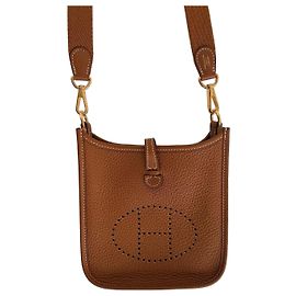 Hermès Evelyn Mini borsa a tracolla in pelle marrone Marrone