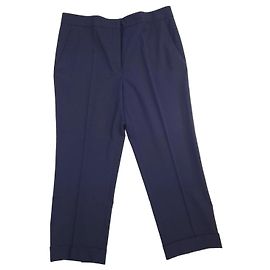 Jil Sander Pantaloni Sartoriali Blu Scuro in Lana Blu scuro