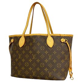 Borsa Tote Louis Vuitton Monogram Neverfull PM Marrone