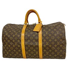 Louis Vuitton Boston Monogram Keepall 50 Marrom
