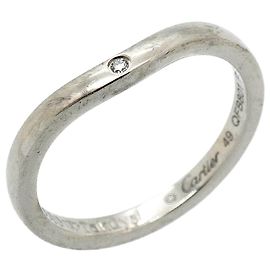 Anel Ballerine Cartier em Platina com Diamante Outro