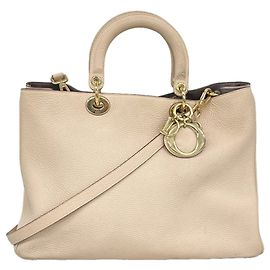 Bolso de piel Christian Dior Diorissimo Beige