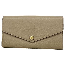 Louis Vuitton Monogram Empreinte Portefeuille Sarah Long Wallet Gris