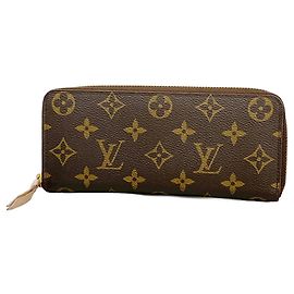 Louis Vuitton Monogram Portefeuille Clemence Long Wallet Braun Pink