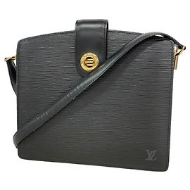 Louis Vuitton Epi Capucines Shoulder Bag Black