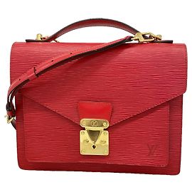Borsa Louis Vuitton Epi Monceau Rosso