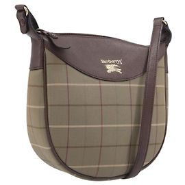 Bolso de hombro Burberry Nova Check de lona Castaño