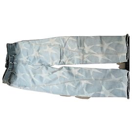 Thierry Mugler Jeans Mugler com padrão de estrelas Azul