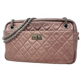 Chanel 2.55 Matelassé Chain Leather Shoulder Bag Pink