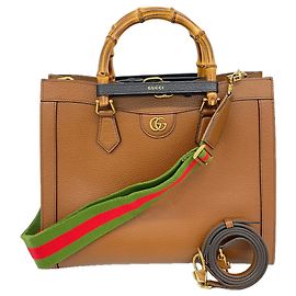 Borsa tote Gucci Diana in pelle marrone Marrone
