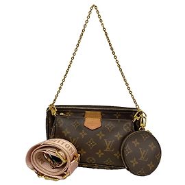 Bolso Louis Vuitton Monogram Multipochette Accessoires Castaño Rosa