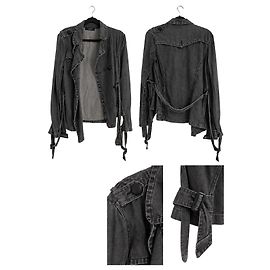 Autre Marque Veste en jean grise Gris