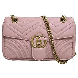 Bolso Gucci GG Marmont de cuero acolchado Rosa Dorado