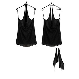 Zara Schwarzes Pailletten-Top Schwarz