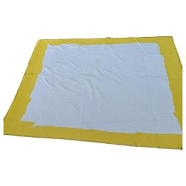 Dior lenço de seda 120x120cm Branco Amarelo