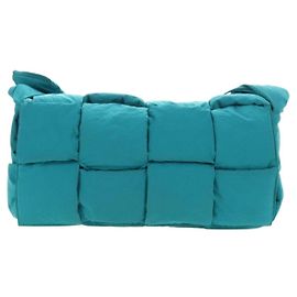 Bottega Veneta Padded Tech Cassette Intrecciato Nylon Blu