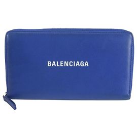 Portafoglio lungo in pelle Balenciaga Blu
