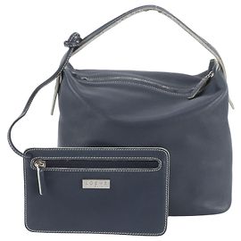 Bolso de mano de piel azul marino Loewe Azul marino