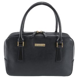 Borsa a mano in pelle Burberry Nova Check Nero