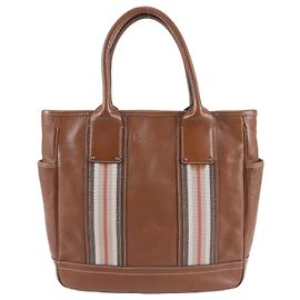 Burberry Brown Leather Tote and Shoulder Bag Brown