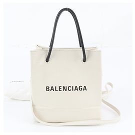 Balenciaga XXS Leder Tote Bag Weiß