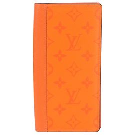 Louis Vuitton Taigarama Portefeuille Brazza NM Long Wallet Orange