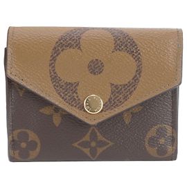 Louis Vuitton RFID-Protected Monogram Reverse Portefeuille Zoe Marron