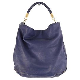 Yves Saint Laurent Handtasche aus blauem Leder Blau