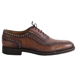 Berluti Brown Leather Lace Up Shoes Brown