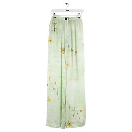 Pantaloni Balenciaga in seta verde Verde