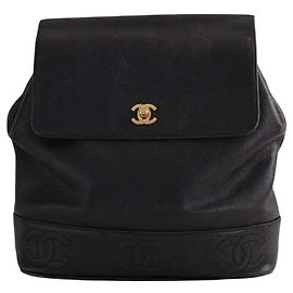 Zaino Chanel in pelle nera Nero