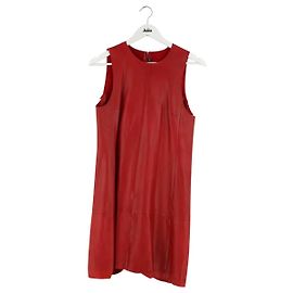 Vestido Balenciaga de cuero rojo Roja