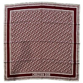 Pañuelo Dior Diortwin bordeaux azul Burdeos