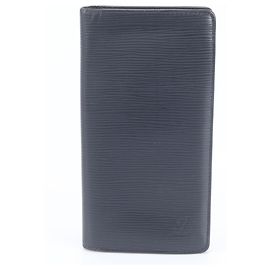 Louis Vuitton Epi Portefeuille Brazza Long Wallet Azul marino