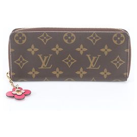 Louis Vuitton Monogram Portefeuille Clemence Long Wallet Pink